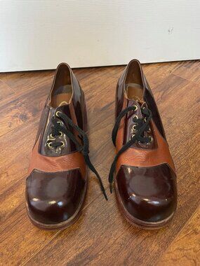 Genuine Early 70s Patent Leather Platform Shoes